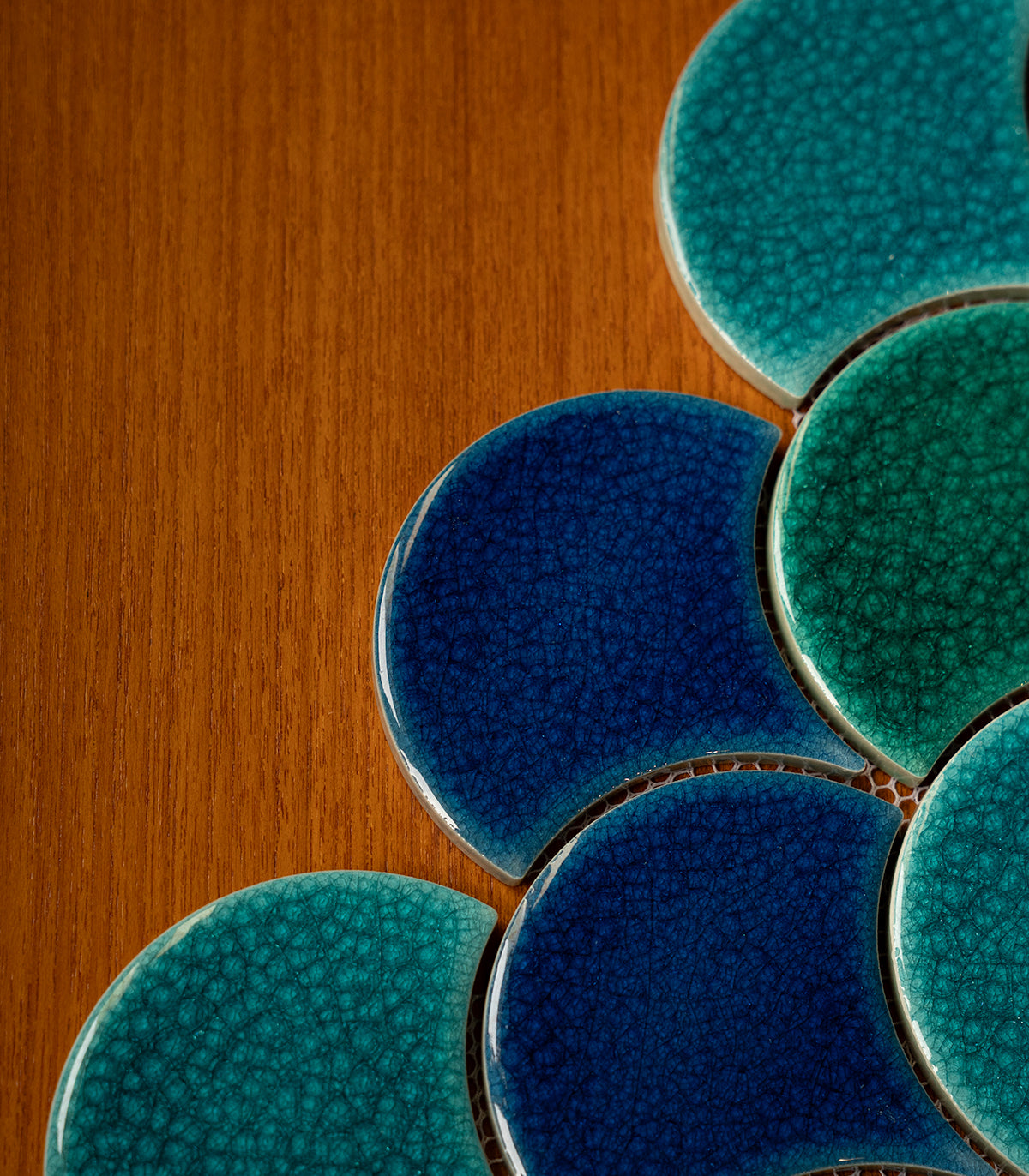 Mozaika fish scale blue ocean mix