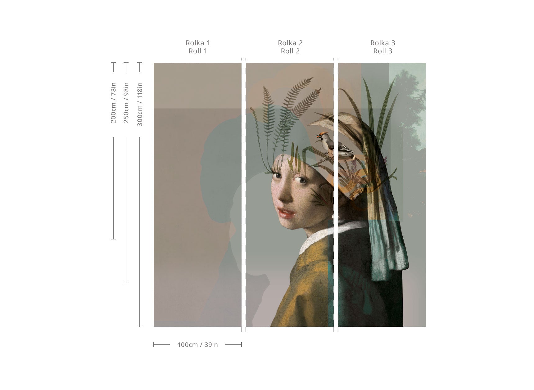 Carta da parati Nature girl with the pearl