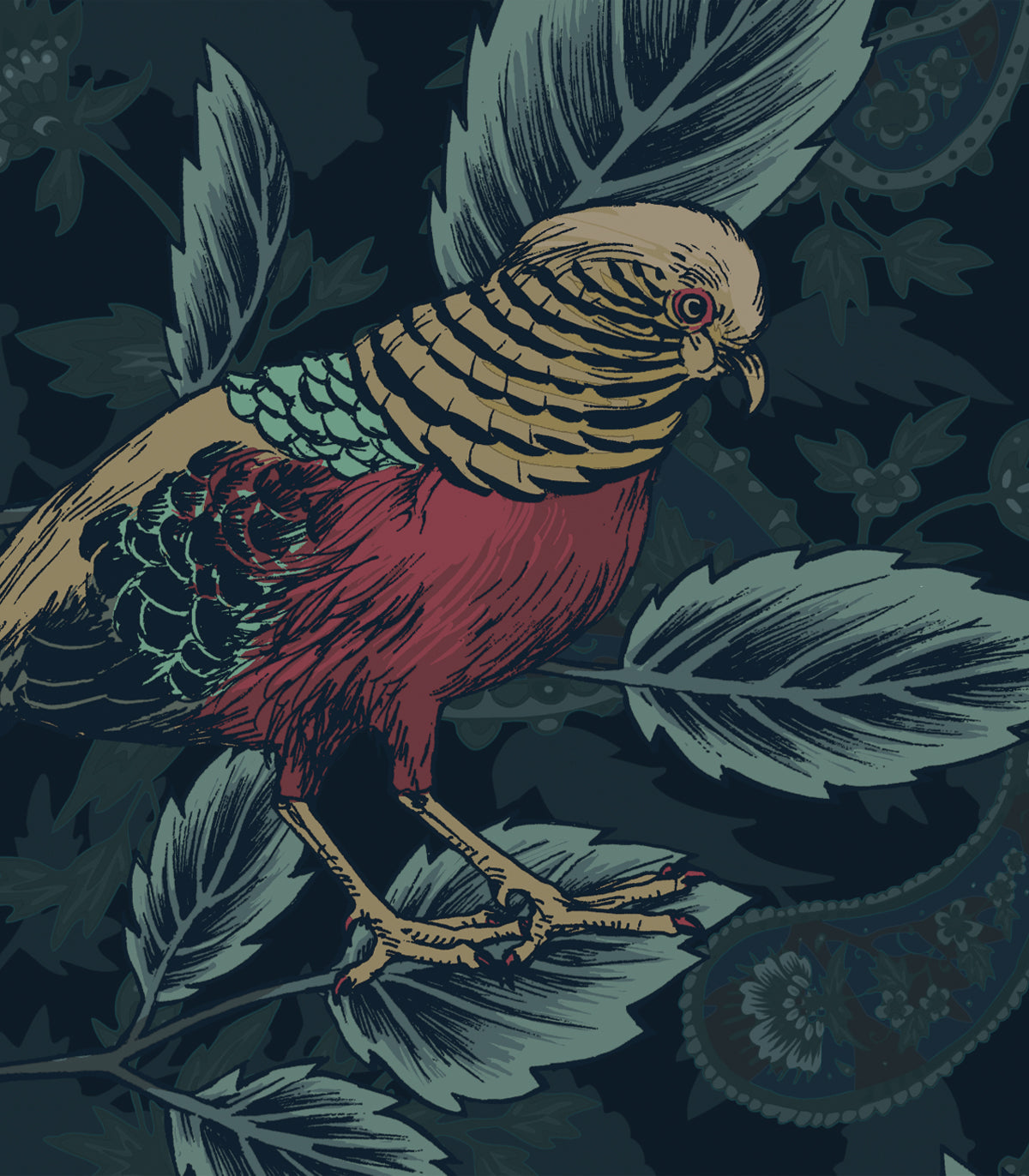Tapeta Painted Pheasants