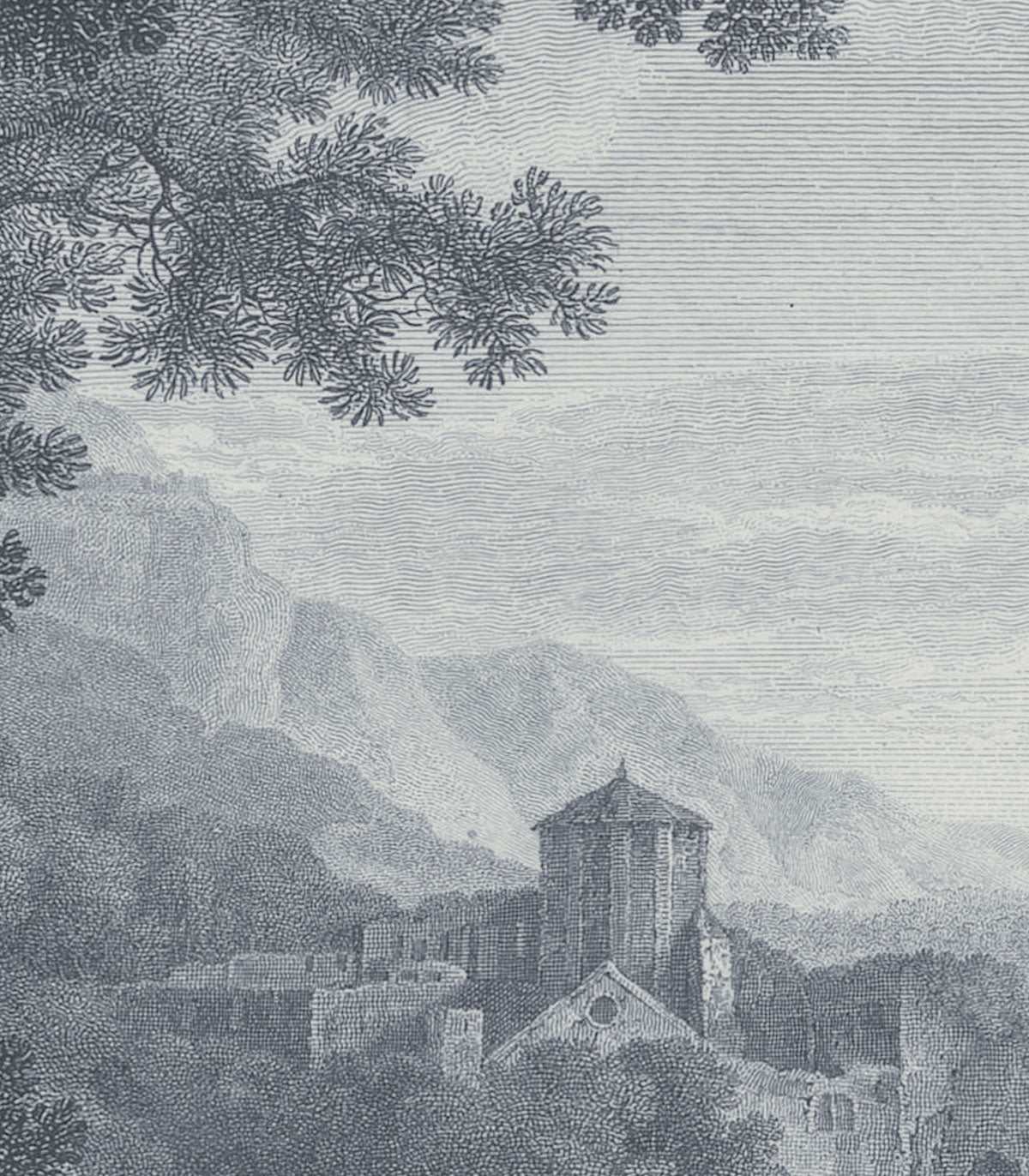 Tapeta Picturesque Valley of Serenity Blue