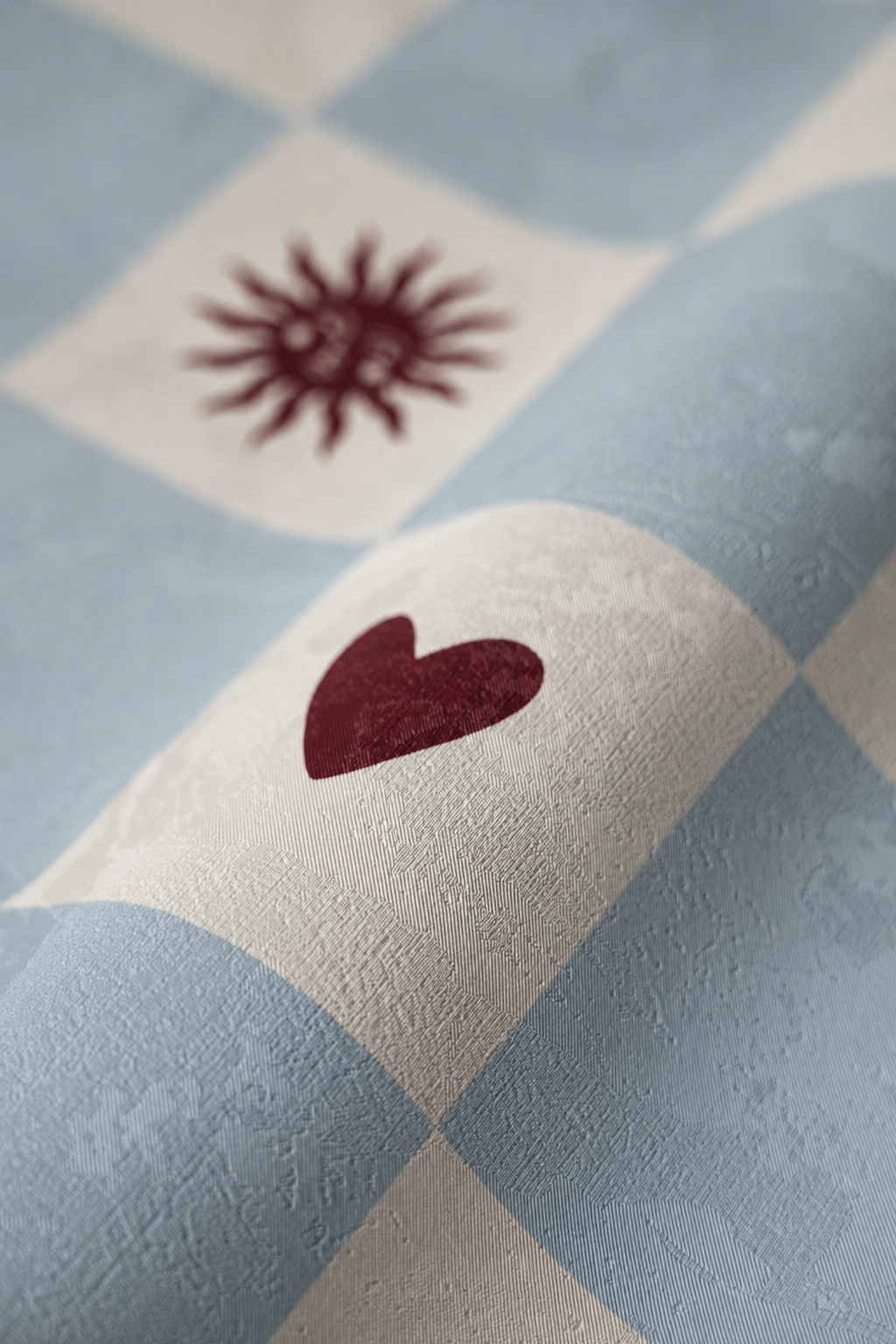 Carta da parati Sun and heart Blue