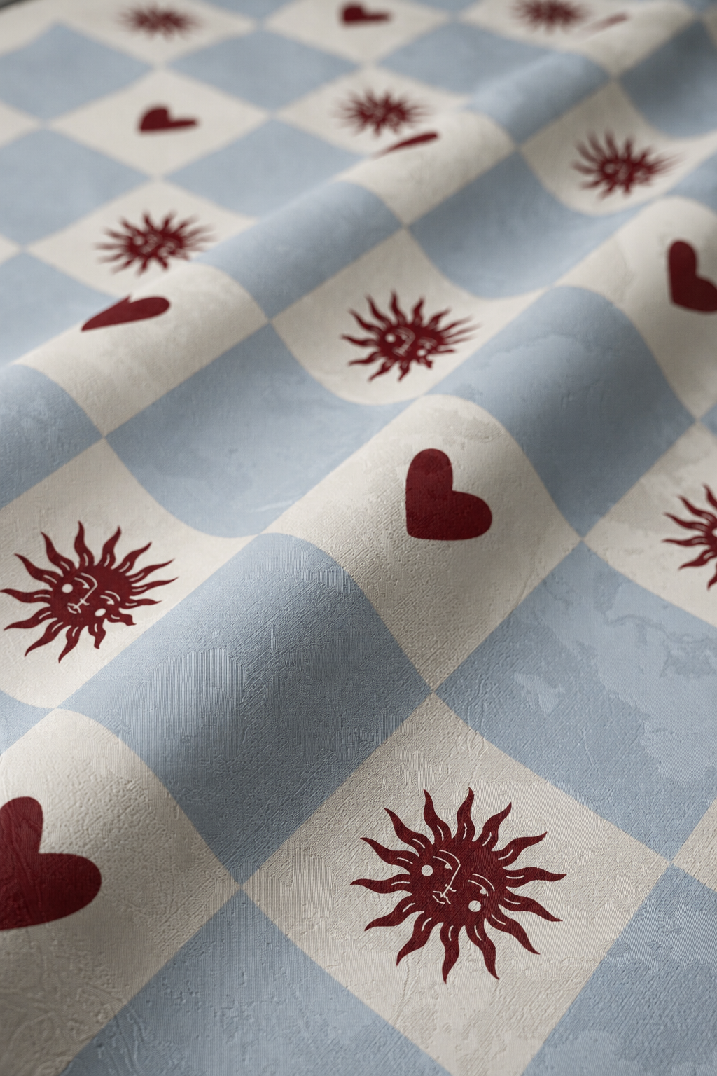 Carta da parati Sun and heart Blue