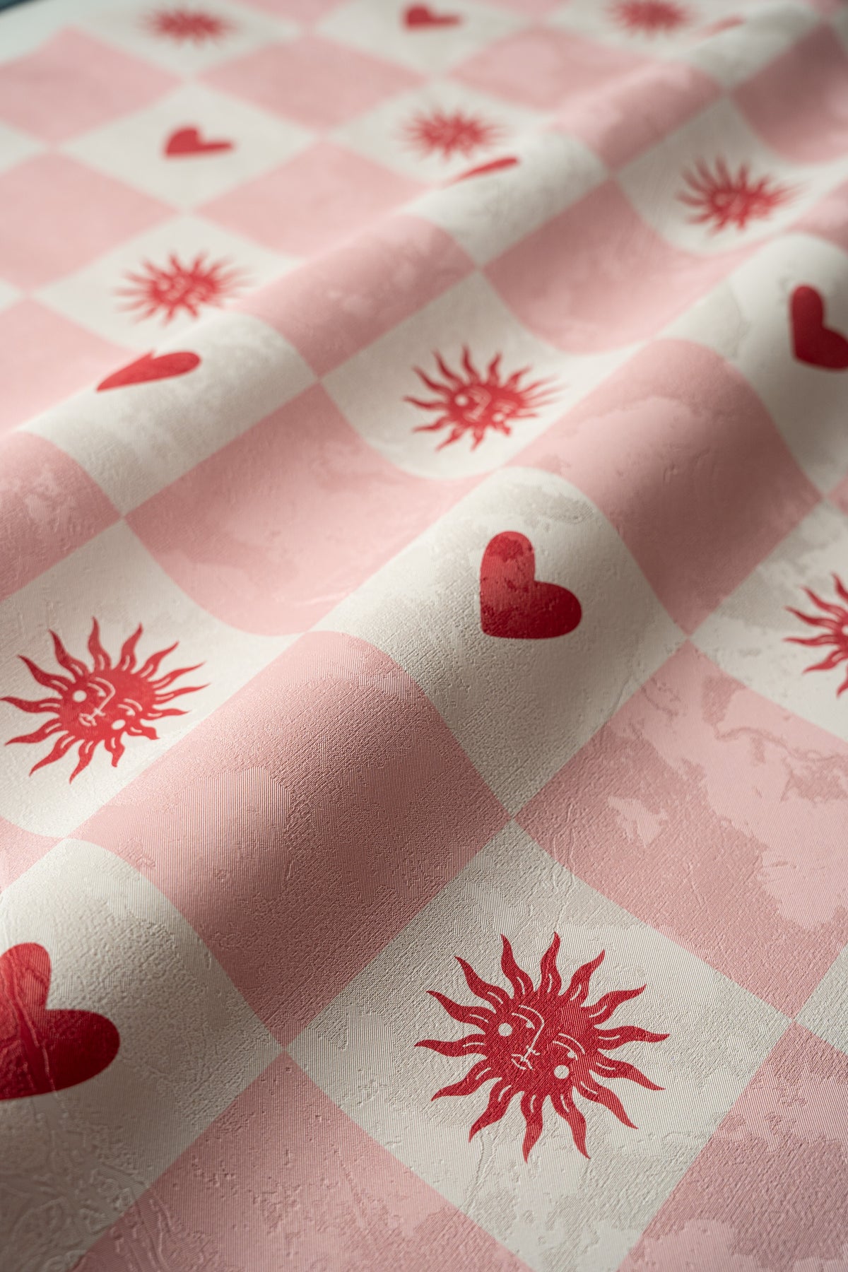 Carta da parati Sun and heart Blush