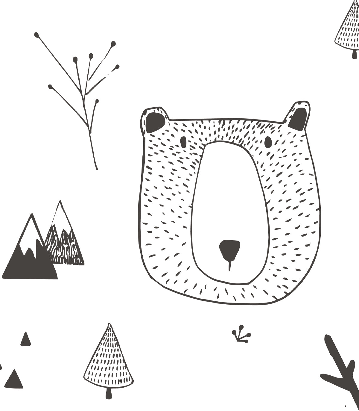 Tapeta Teddy Bears White