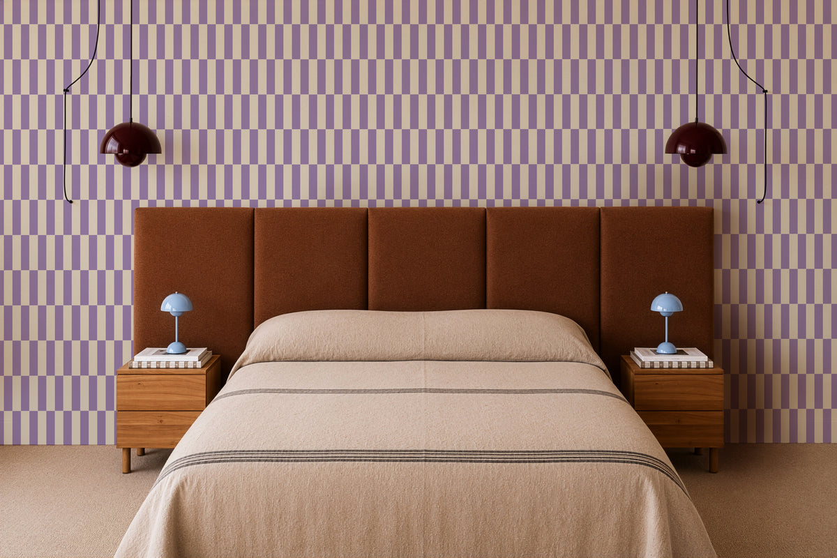 Carta da parati Tetris Stripe Lilac