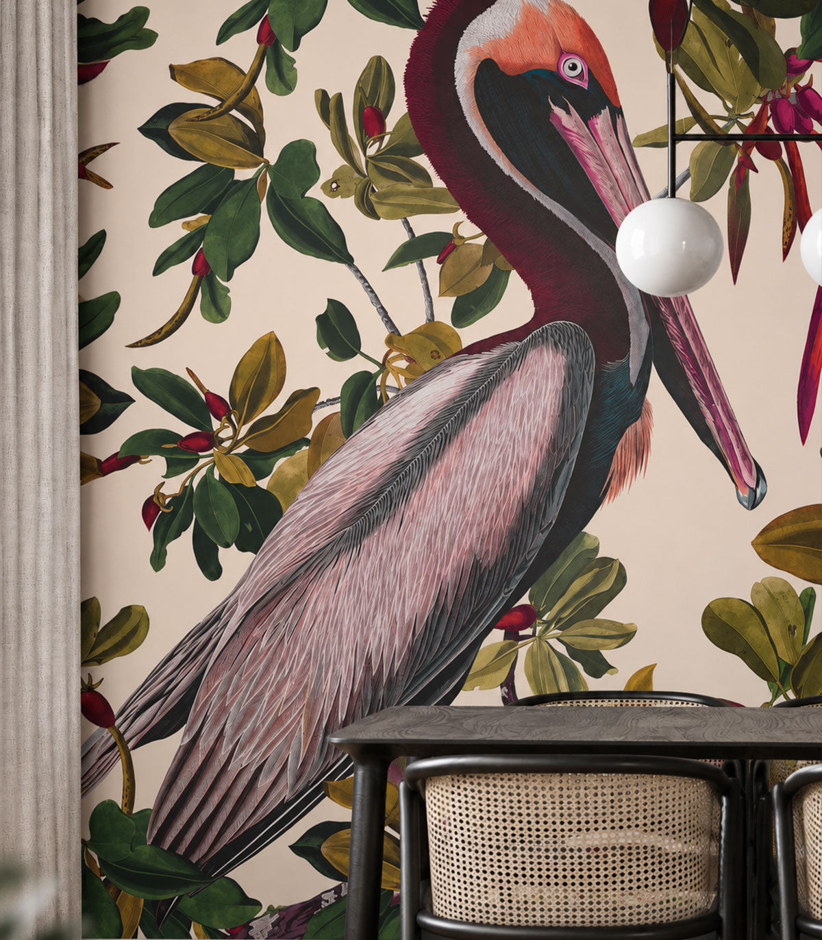 Carta da parati Vintage Pelicans