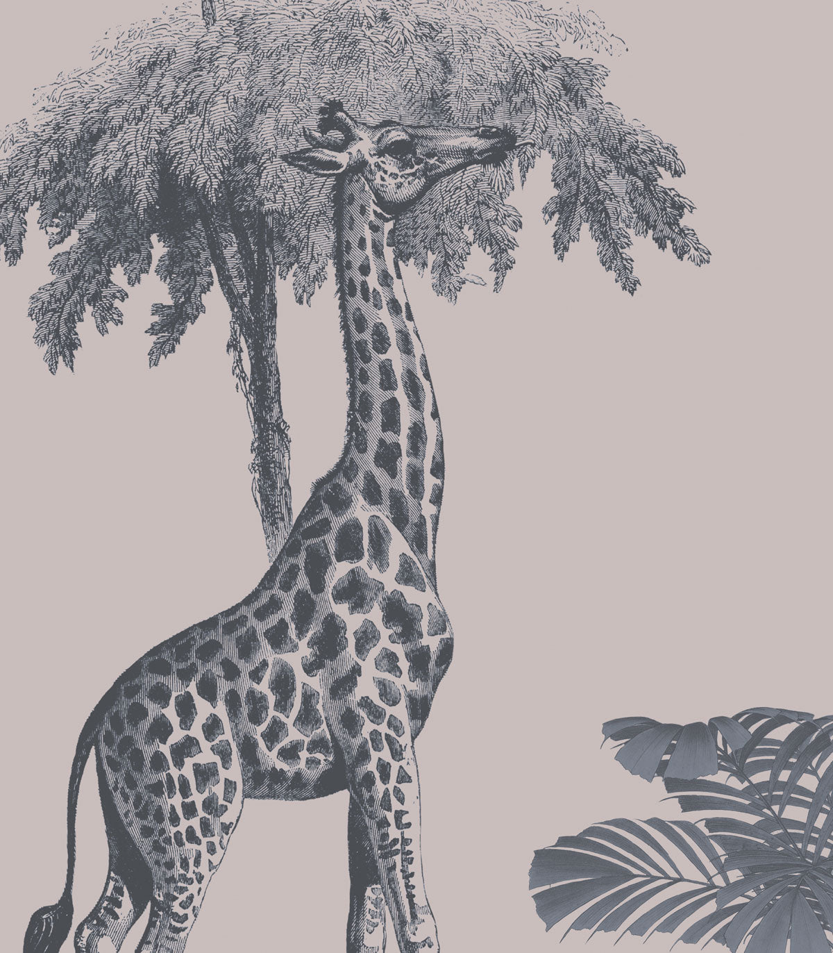 Tapeta Vintage animals purple