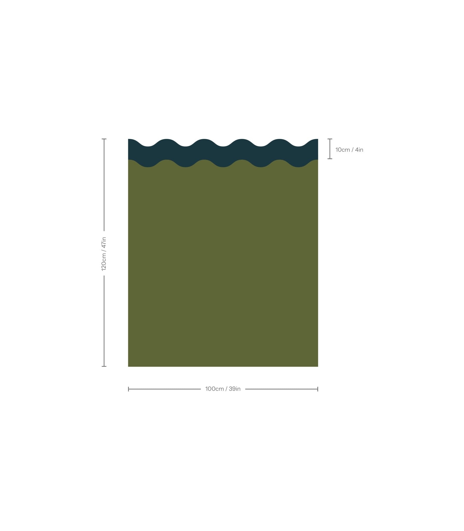 Wainscoting Double Wave Dark - Wallcolors®