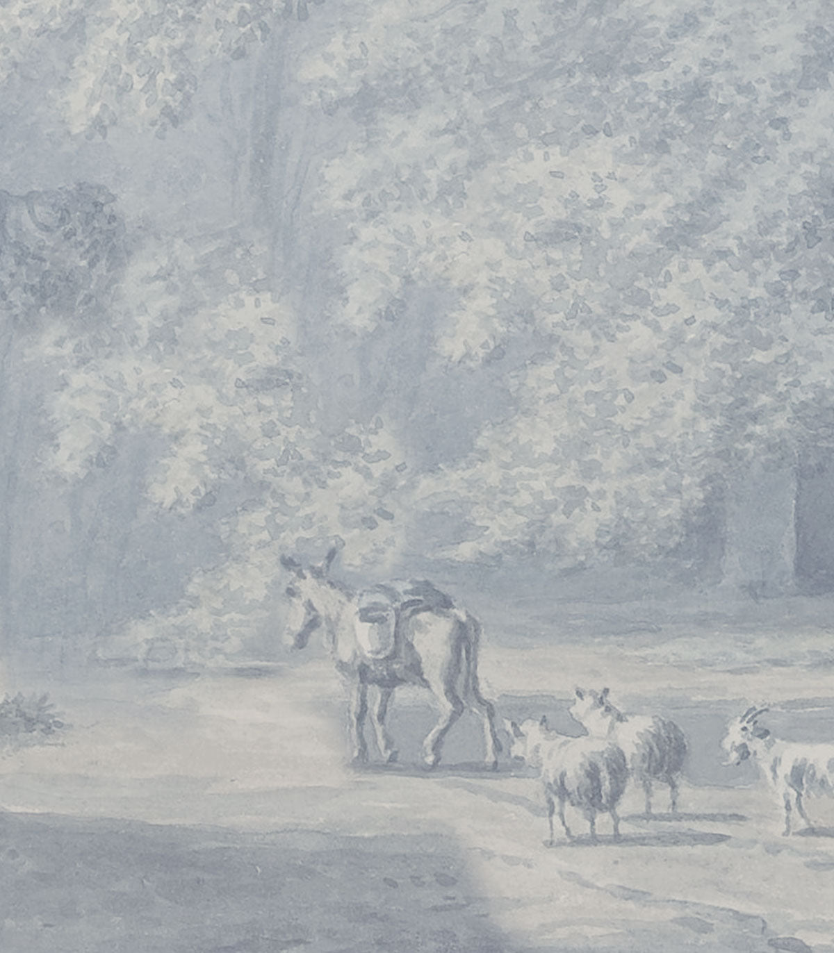 Tapeta Watercolor Grove Blue