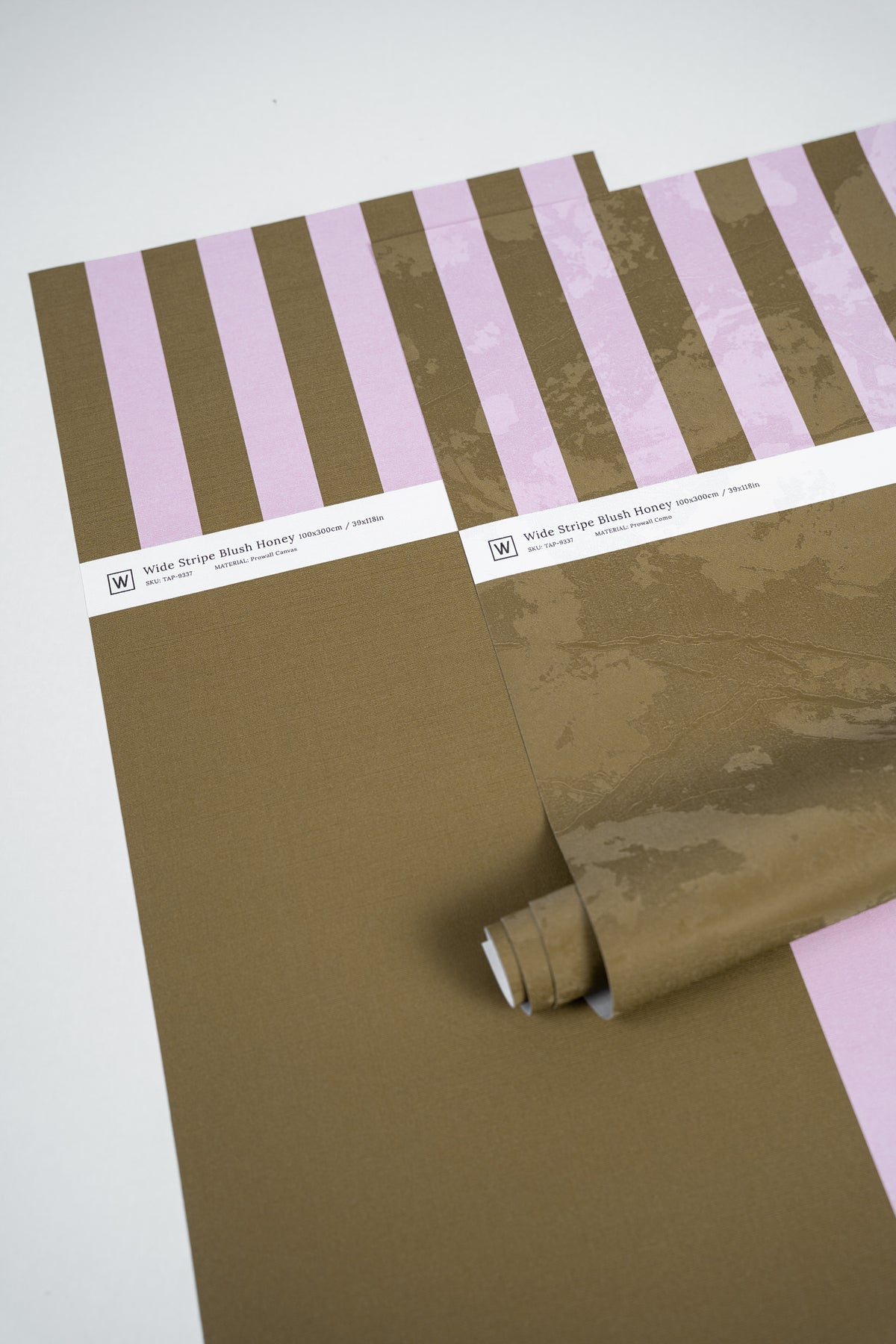 Carta da parati Wide Stripe Play Blush Honey