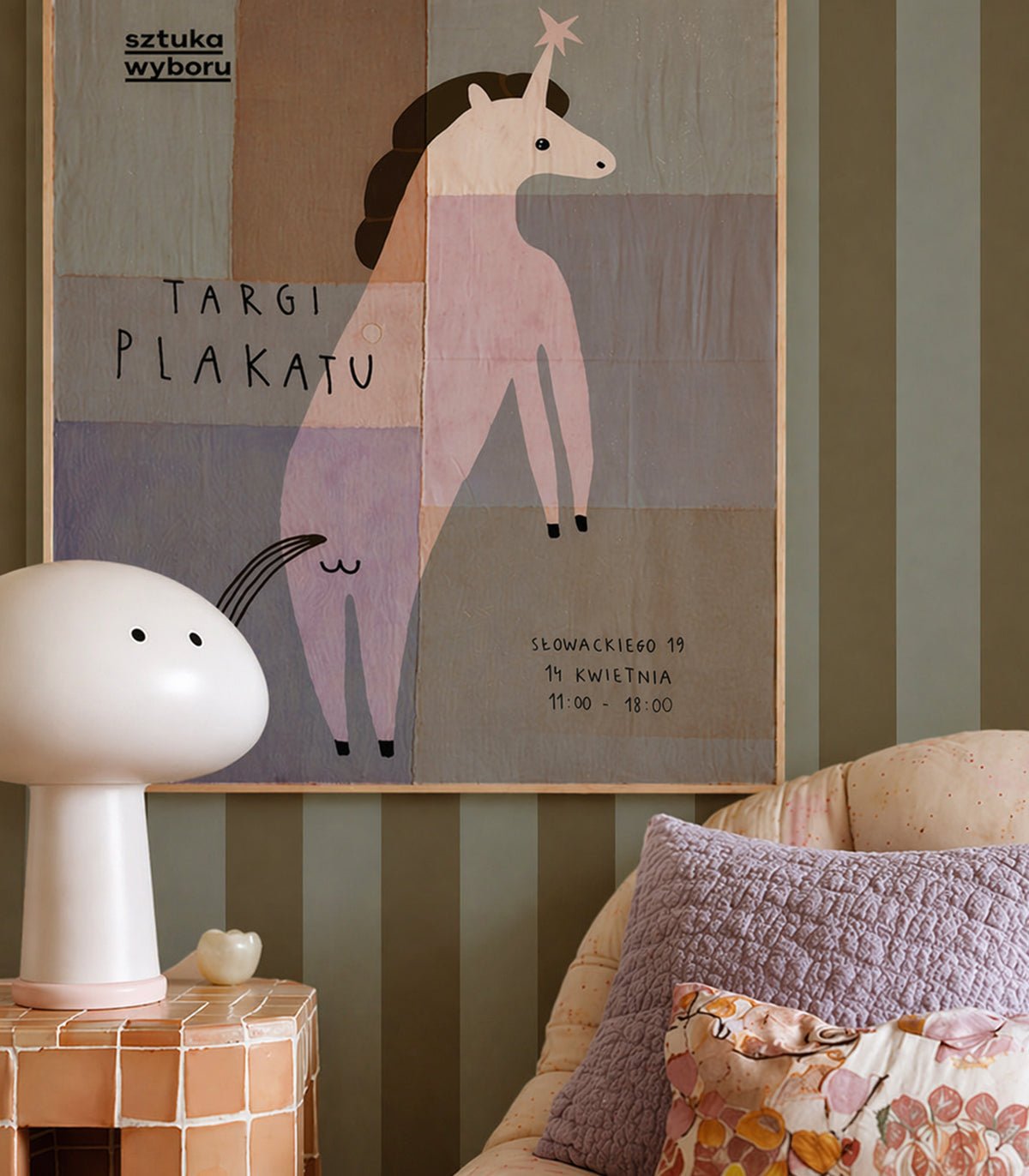 Tapeta Wilde Stripe Play Fog Sand - Wallcolors®