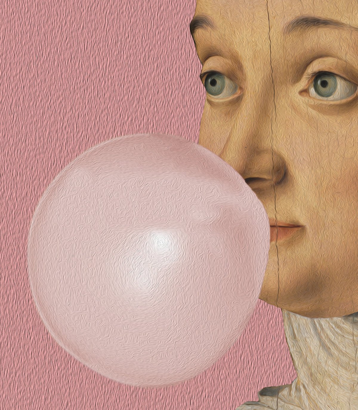 Dots Woman with Bubble Gum Pink - Wallcolors®