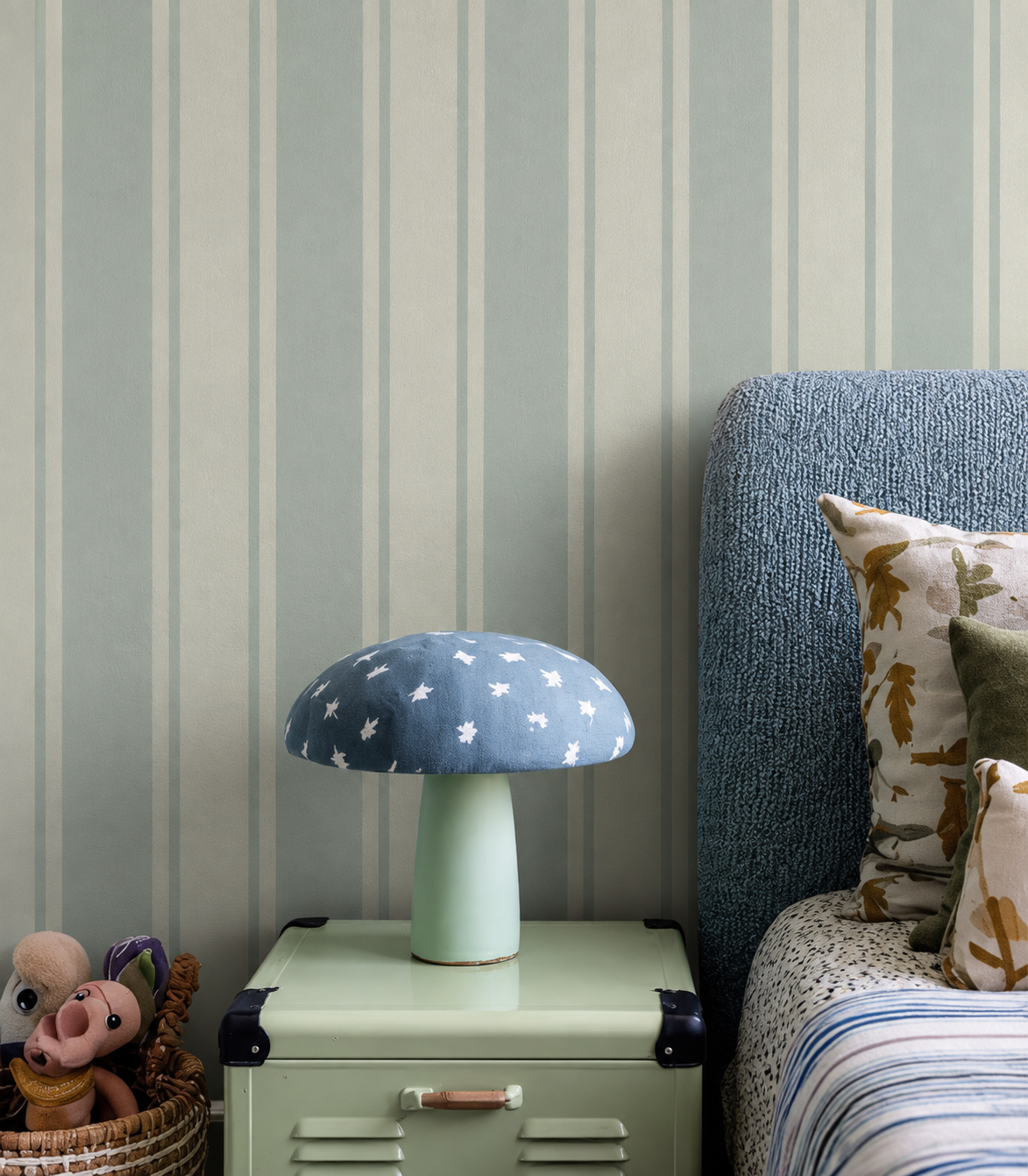Carta da parati Gentle Stripe Soft Sage
