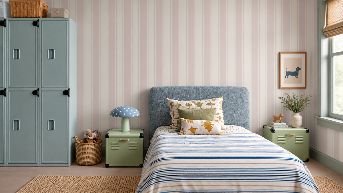 Carta da parati Gentle Stripe Soft Taupe