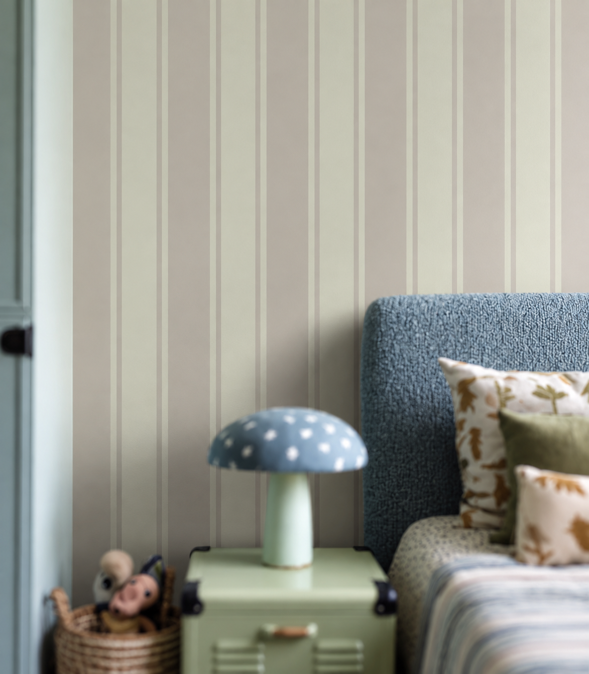 Carta da parati Gentle Stripe Soft Taupe