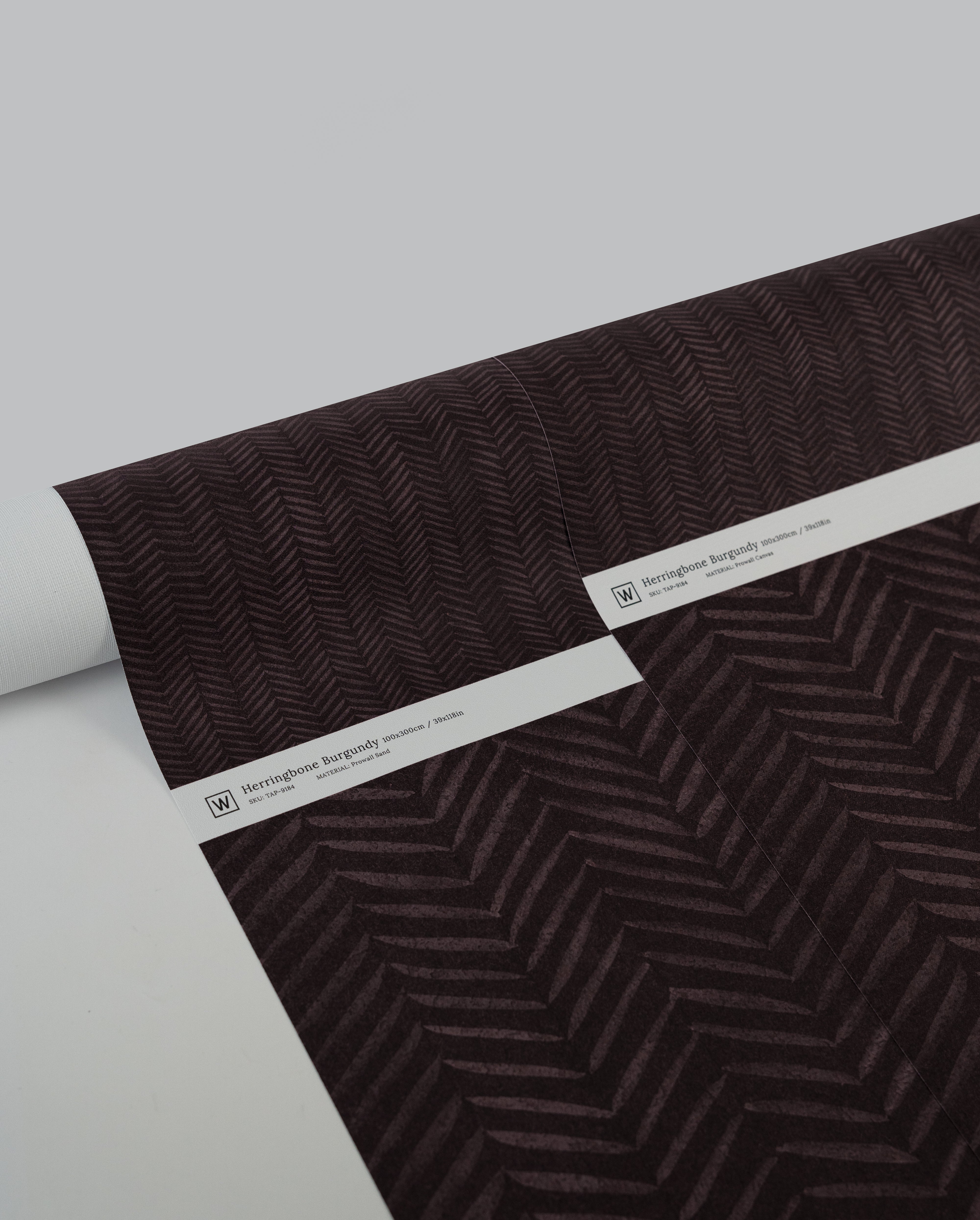 Tapeta Herringbone Burgundy