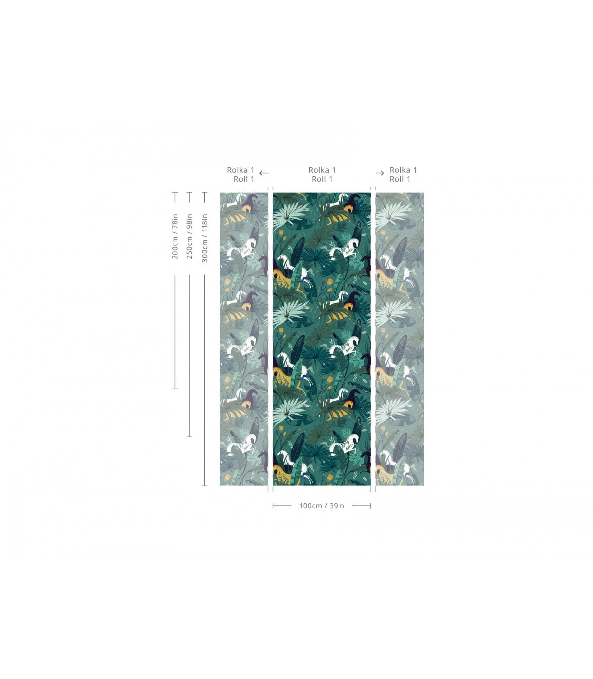 Tapeta Dream Horses Turquoise